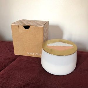 WEST ELM Scented Bamboo Lily Large Candle 15oz